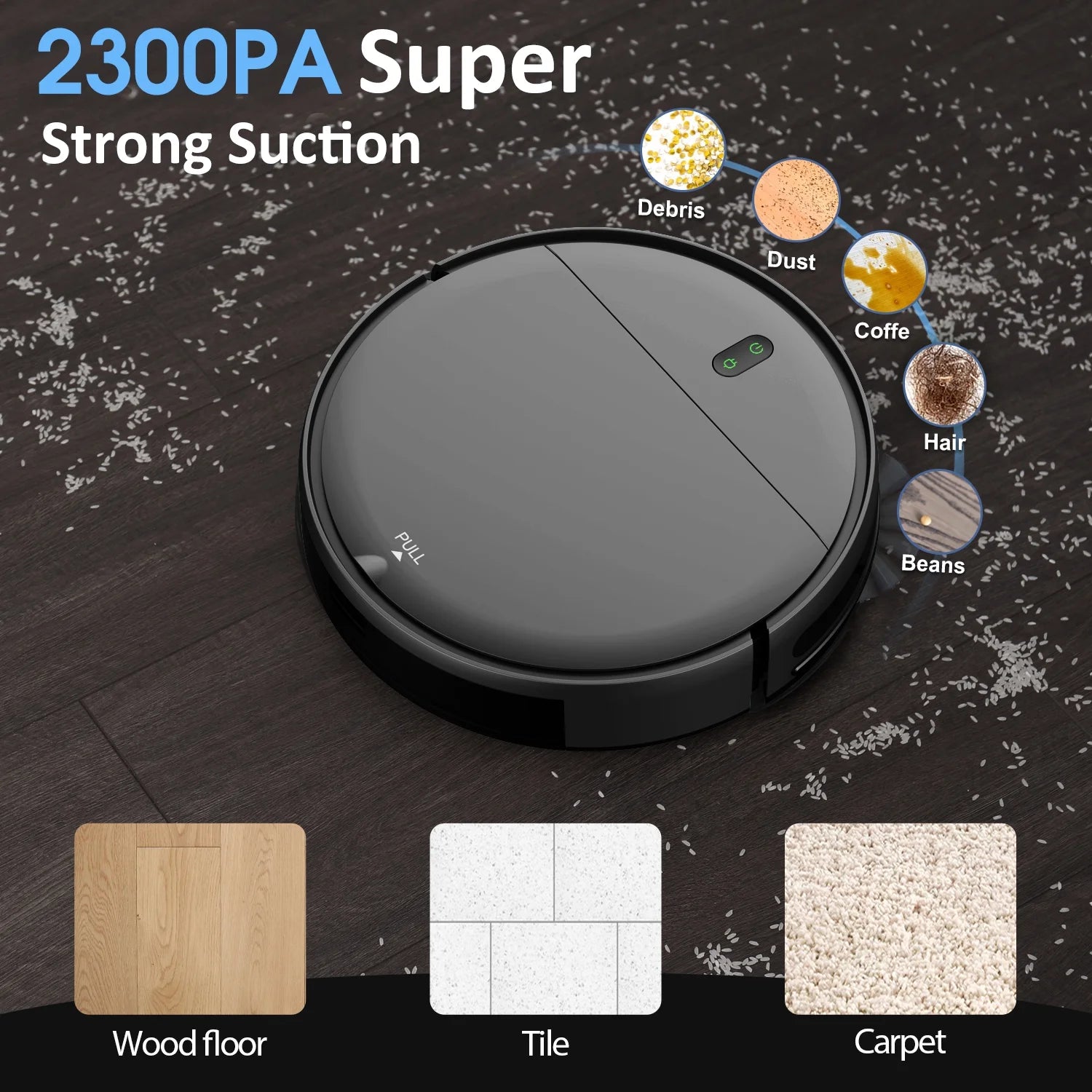 Robot Vacuum Cleaner, Robot Vacuum and Mop Combo with Wifi/Alexa for Pet Hair and Hard Floor