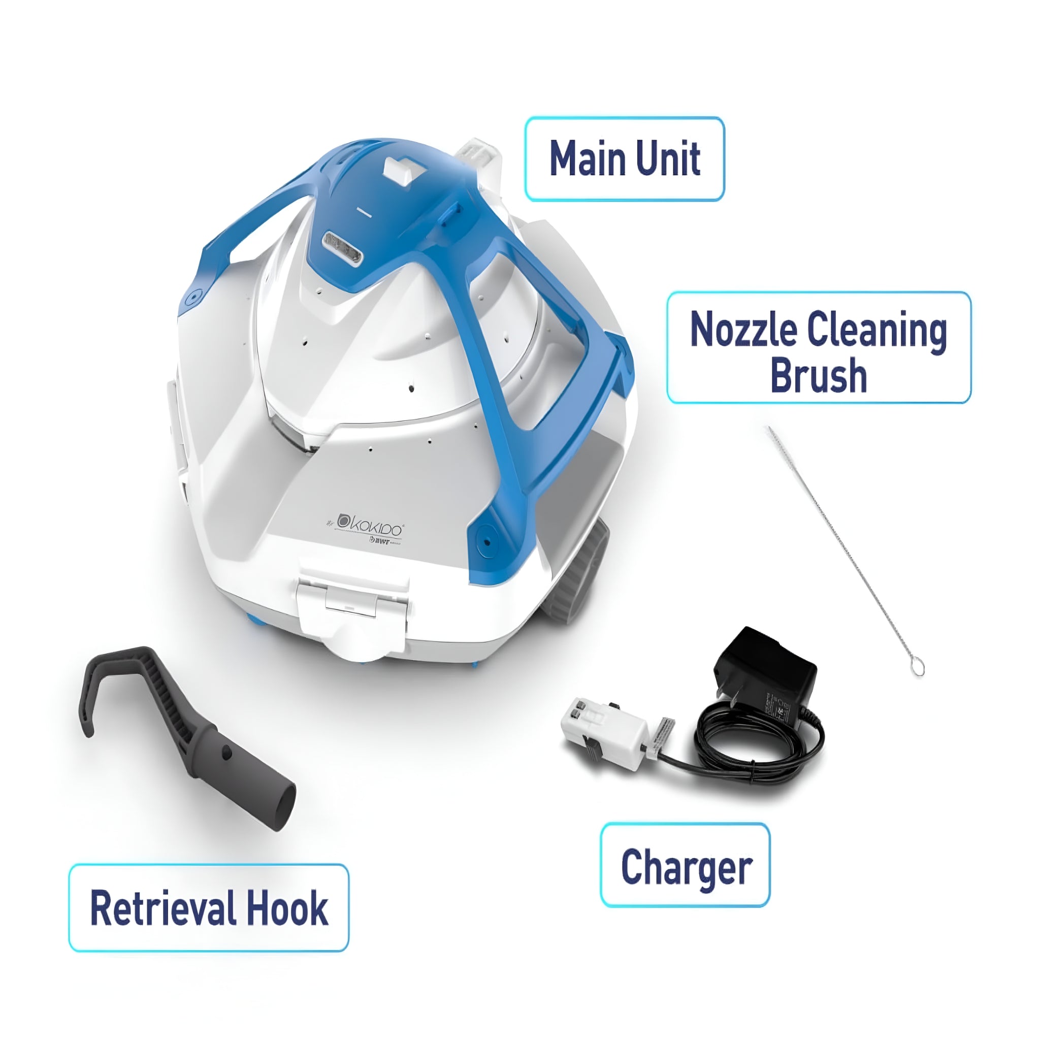 2025 Cordless Robotic Pool Bottom Cleaner, Strong Suction, Auto Parking, Large Filter Size, 2X Oversize Debris Inlet, Easy Cleaning, 75Mins Runtime, Flat Pools up to 700 Sq.Ft, XTROJET 420