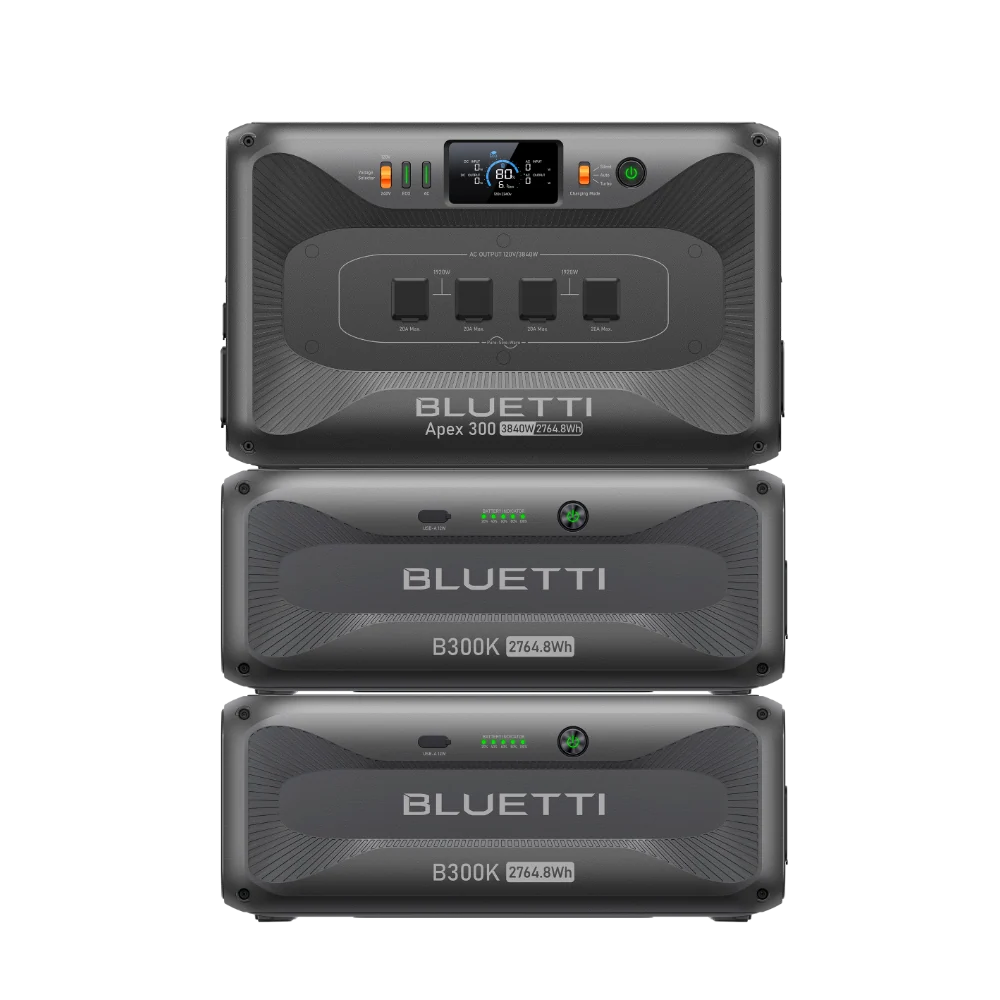 BLUETTI Apex 300 + 2× B300K Portable Power Station