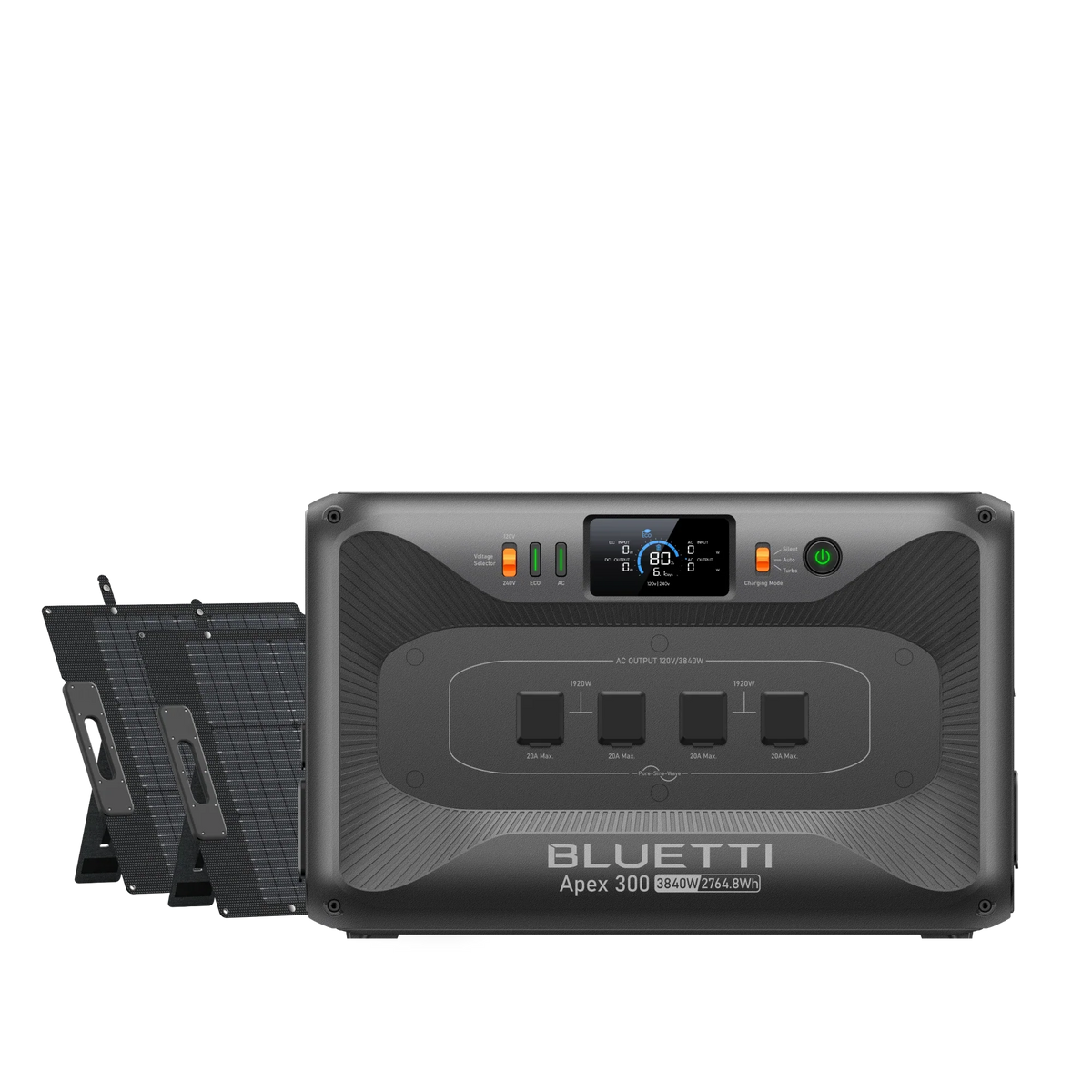 BLUETTI Apex 300 + 2×200W Solar Generator