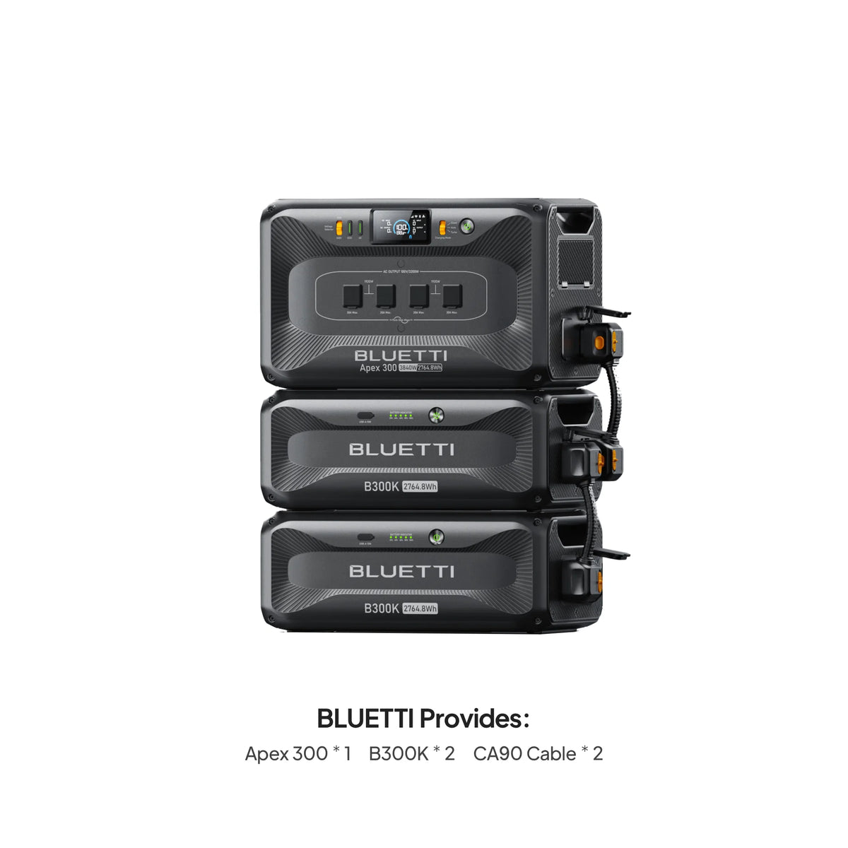 BLUETTI Apex 300 + 2× B300K Portable Power Station