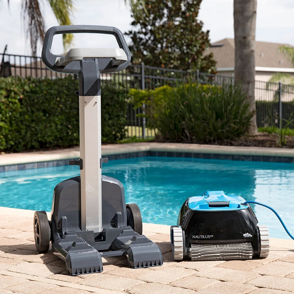 Nautilus CC Robotic Pool Vacuum Cleaner with Universal Caddy — Easy to Transport and Store Your — Ideal for Above/In-Ground Pools up to 33 FT in Length