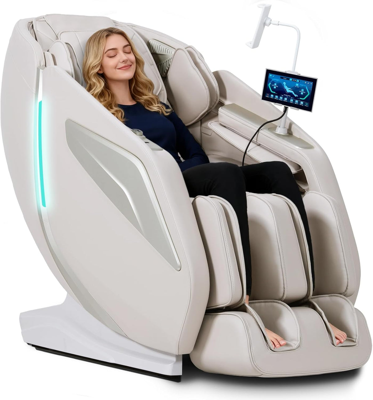 4D Massage Chair Full Body Zero Gravity Sl-Track Body Scan & Stretch, Beige