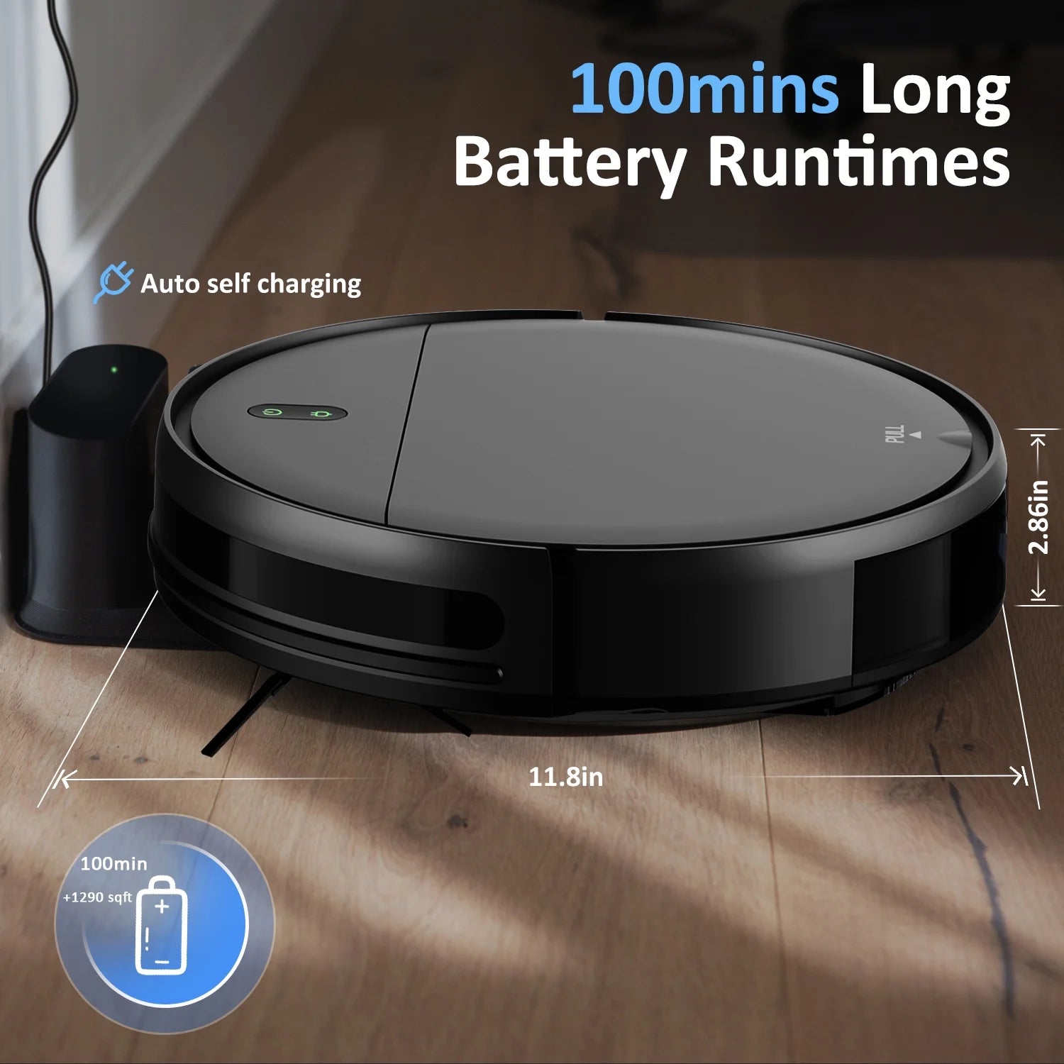 Robot Vacuum Cleaner, Robot Vacuum and Mop Combo with Wifi/Alexa for Pet Hair and Hard Floor