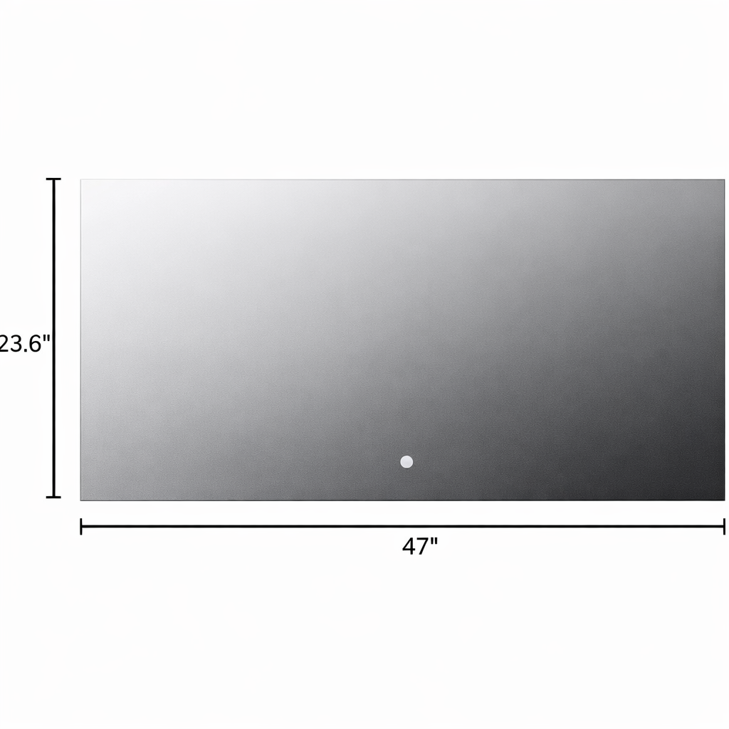 48”X24” Smart Bathroom Mirror Wi-Fi Enabled Weather Display, Anti-Fog LED Light Vanity Mirror Backlit Frameless Lighted Touch Sensor Makeup for Wall - Horizontally Hang Only