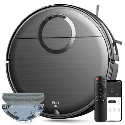 Robot Vacuum and Mop Combo, Robotic Vacuum Cleaner with Schedule, Wi-Fi/App/Remote, Self-Charging, Slim, Ideal for Hard Floor, Pet Hair