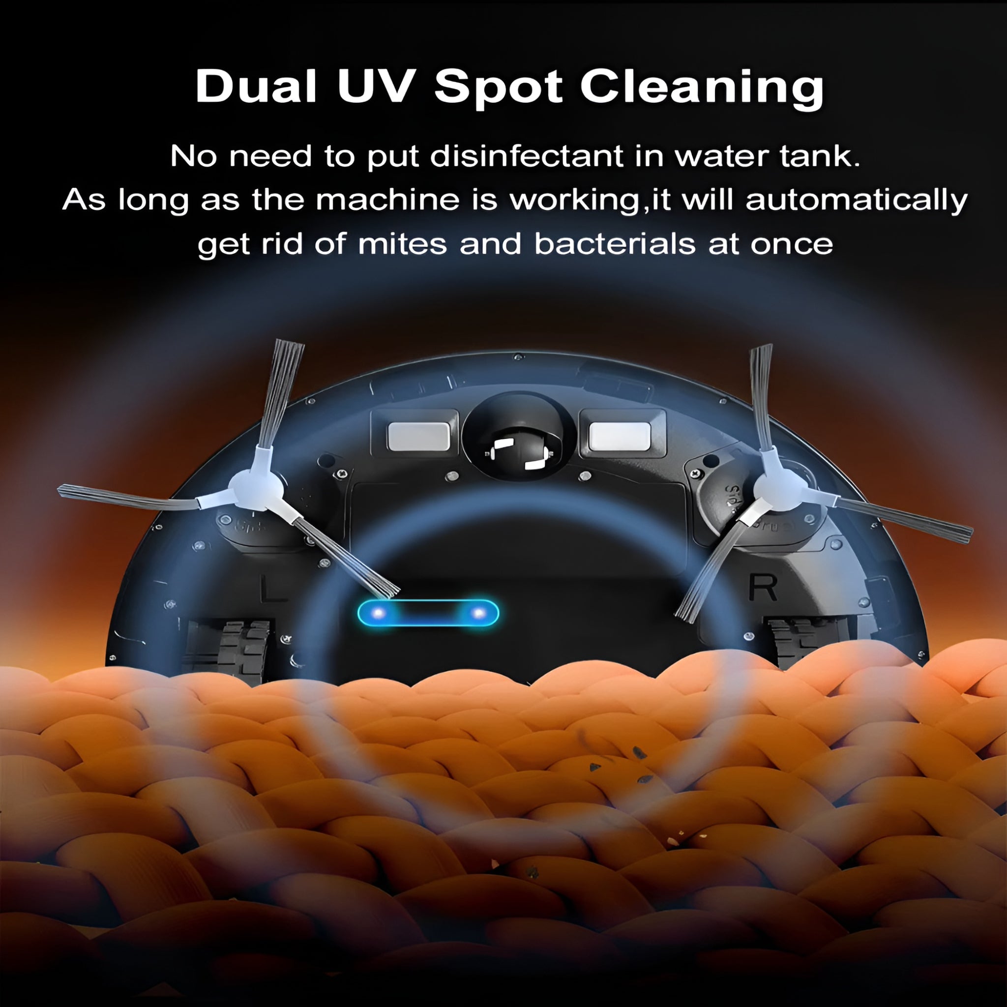 Dust Cleaner Robot Vacuum Cleaner with Self-Empty Base HEPA Filter 4000Pa Suction Wet & Dry Battery-Powered Household Cleaner