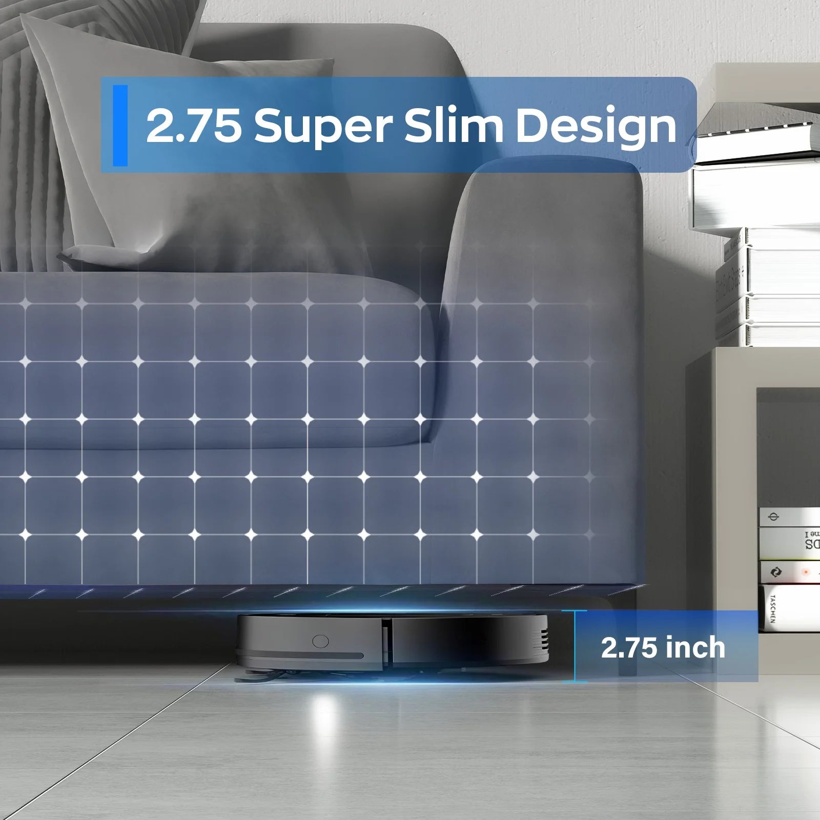 Robot Vacuum Cleaner, 3500Pa Vacuum Cleaner with Schedule, App/Wi-Fi/Alexa, Slim, Ideal for Hard Floor, Pet Hair