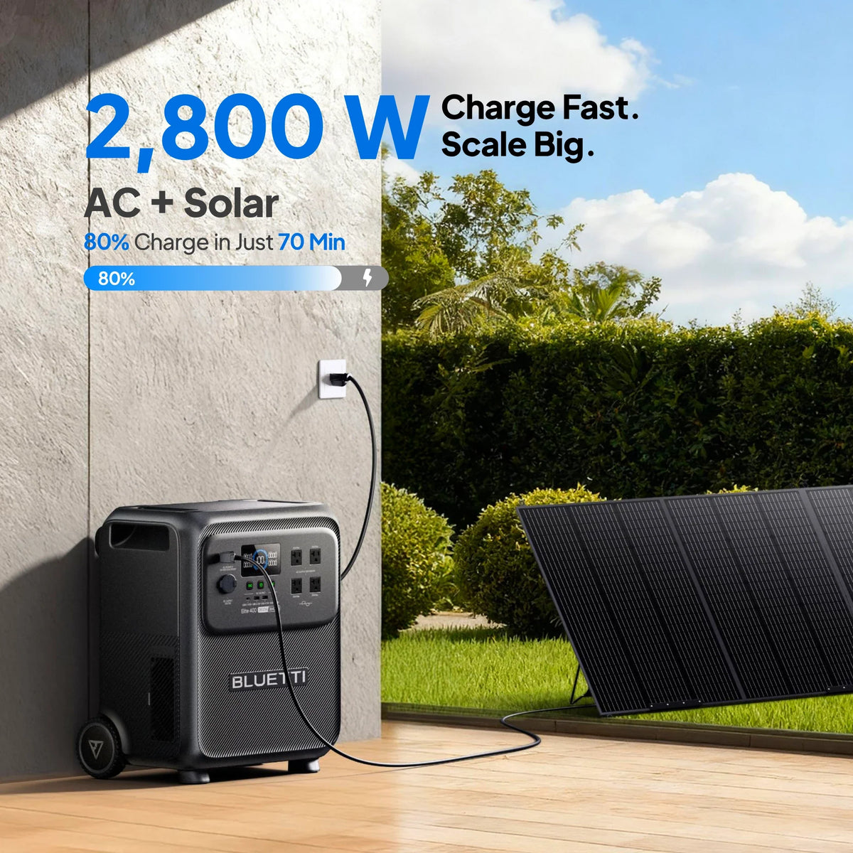 BLUETTI Elite 400 + 350W Solar Generator