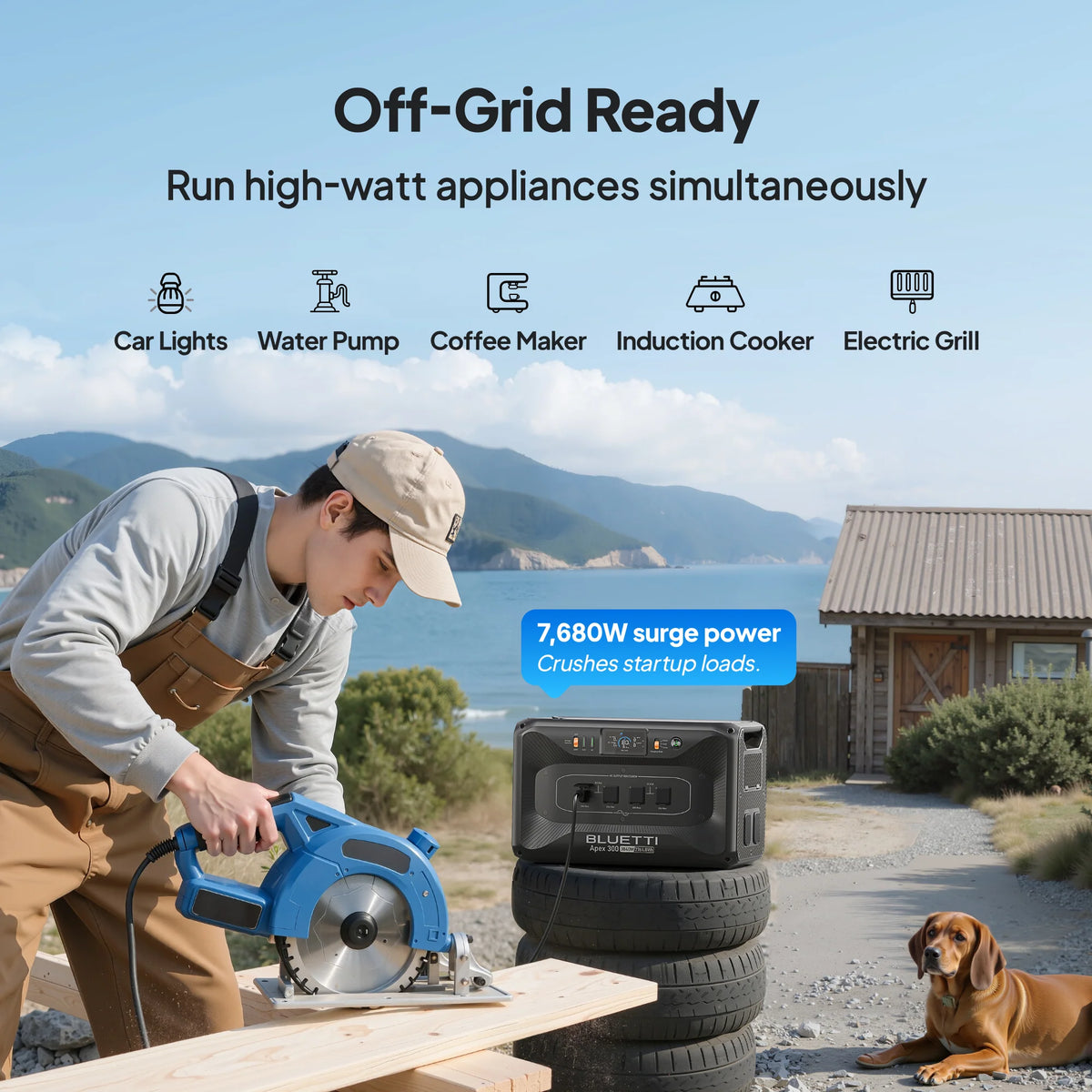 BLUETTI Apex 300 + B300K + 2×200W Solar Generator