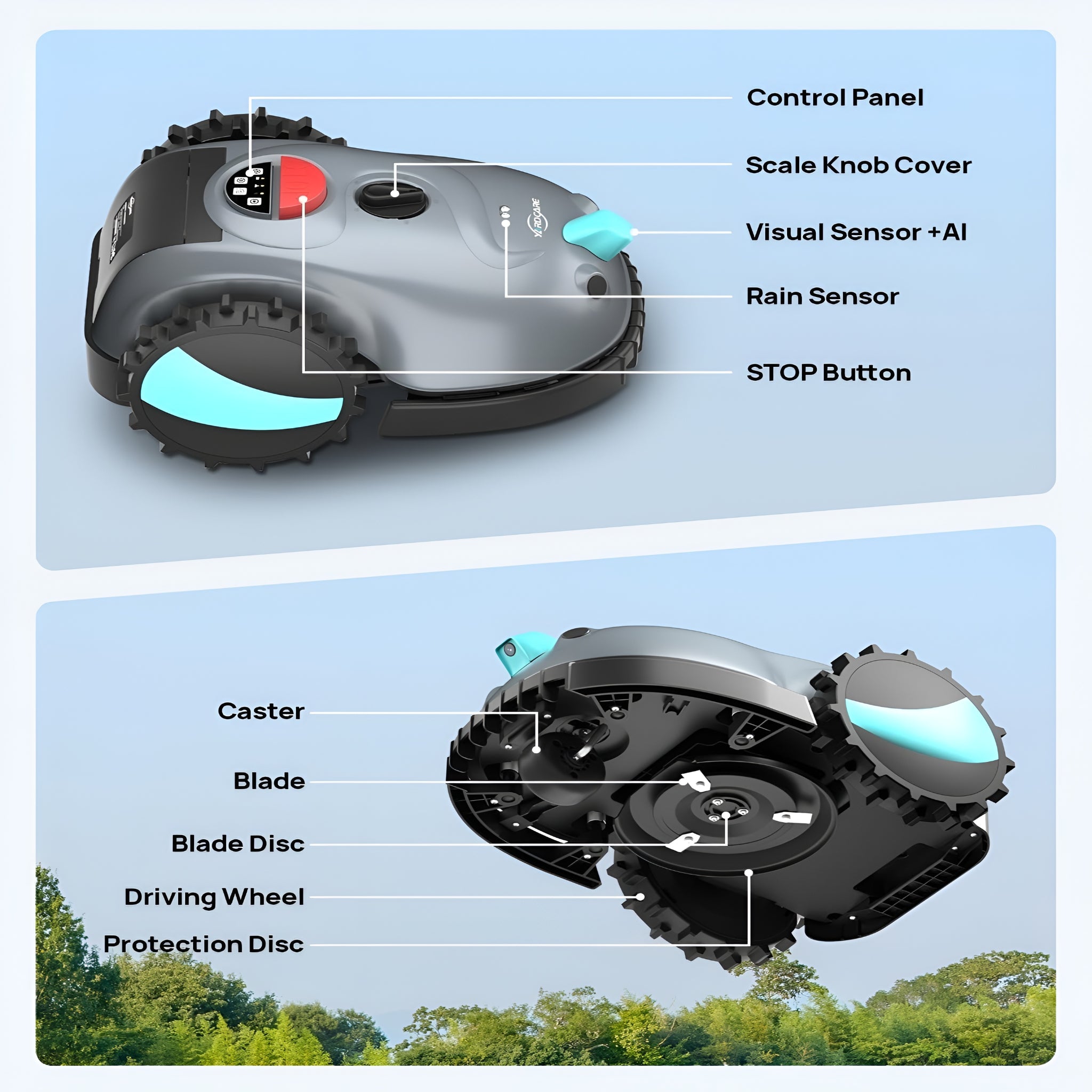 Grass Smart Robotic Lawn Mower Intelligent Robot Lawnmower