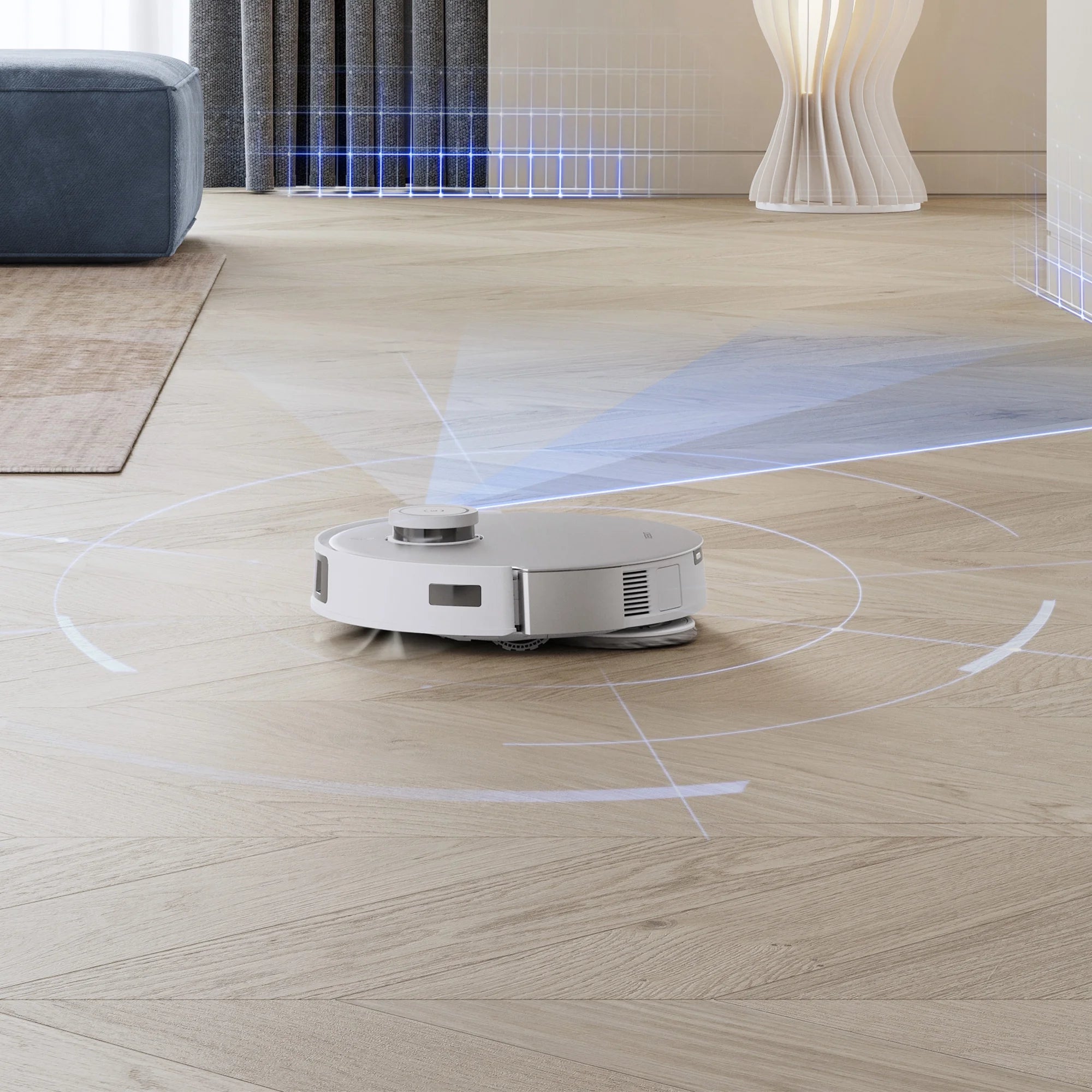 DEEBOT T20 OMNI Robot Vacuum and Spinning Mop with Automatic Lifting and Cleaning Station, Self-Emptying, Smart Mapping, Wi-Fi Connected, LIDAR Navigation, Mop Combo, Pet Hair, Hard Floor