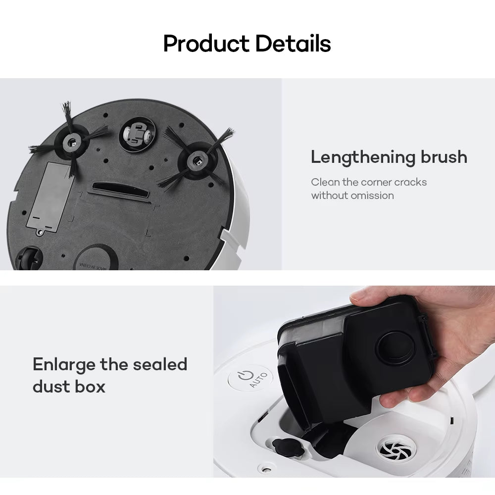 New USB Rechargeable 5-In-1 Robot Vacuum Cleaner Automatic Cleaning Sweeping Machine Wet Mopping Vacuum Cleaners