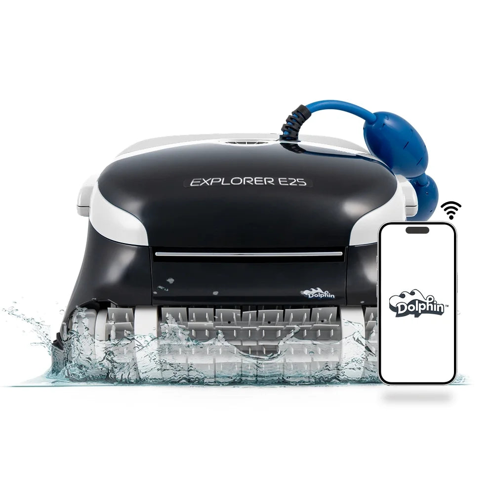 (2024 Model) Explorer E30 Wi-Fi Robotic Pool Vacuum Cleaner Pools up to 50 Ftin Length - Waterline Scrubber Brush