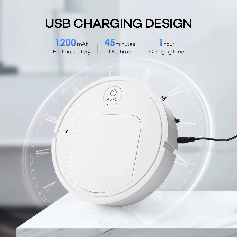 New USB Rechargeable 5-In-1 Robot Vacuum Cleaner Automatic Cleaning Sweeping Machine Wet Mopping Vacuum Cleaners