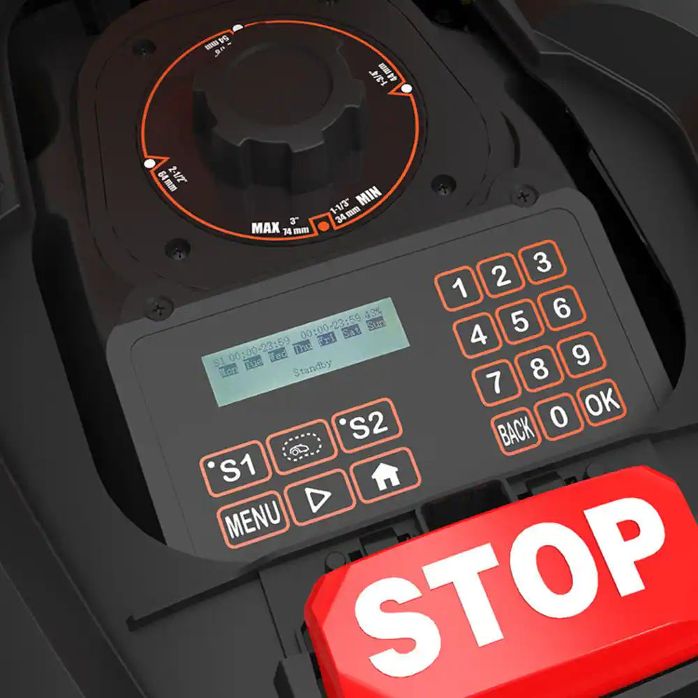 28-Volt 7 In. Robot Lawn Mower, Brushless Wheel Motors, Cloudhawk App and Wifi Control, 1/3 Acre