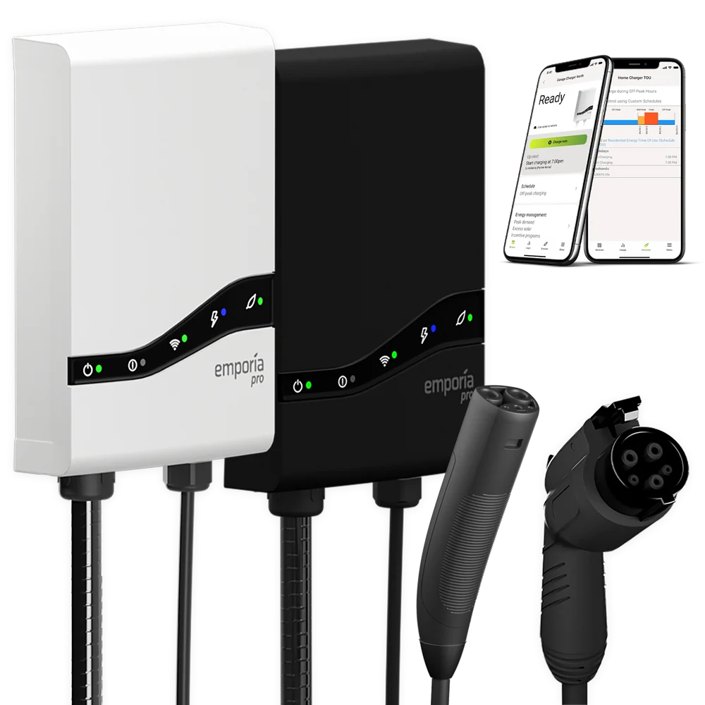 Emporia Pro Level 2 EV Charger - Black / CCS / J1772 / Hardwire