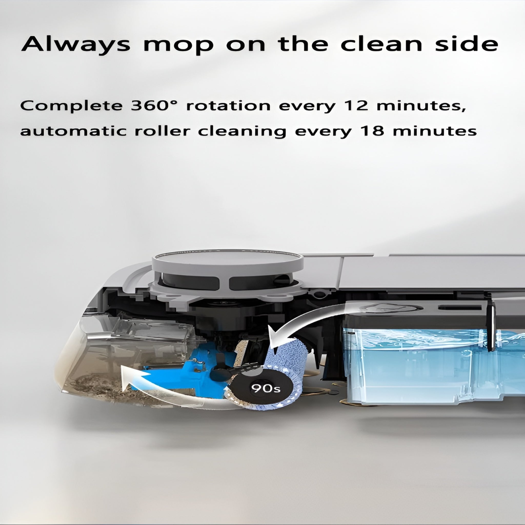 Auto Robot Vacuum Cleaner with Wet/Dry Mopping HEPA Filter 4000Pa Suction Battery Powered Spanish Language Support M1 Pro Model
