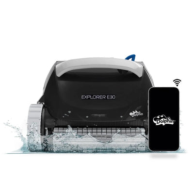 (2024 Model) Explorer E30 Wi-Fi Robotic Pool Vacuum Cleaner Pools up to 50 Ftin Length - Waterline Scrubber Brush