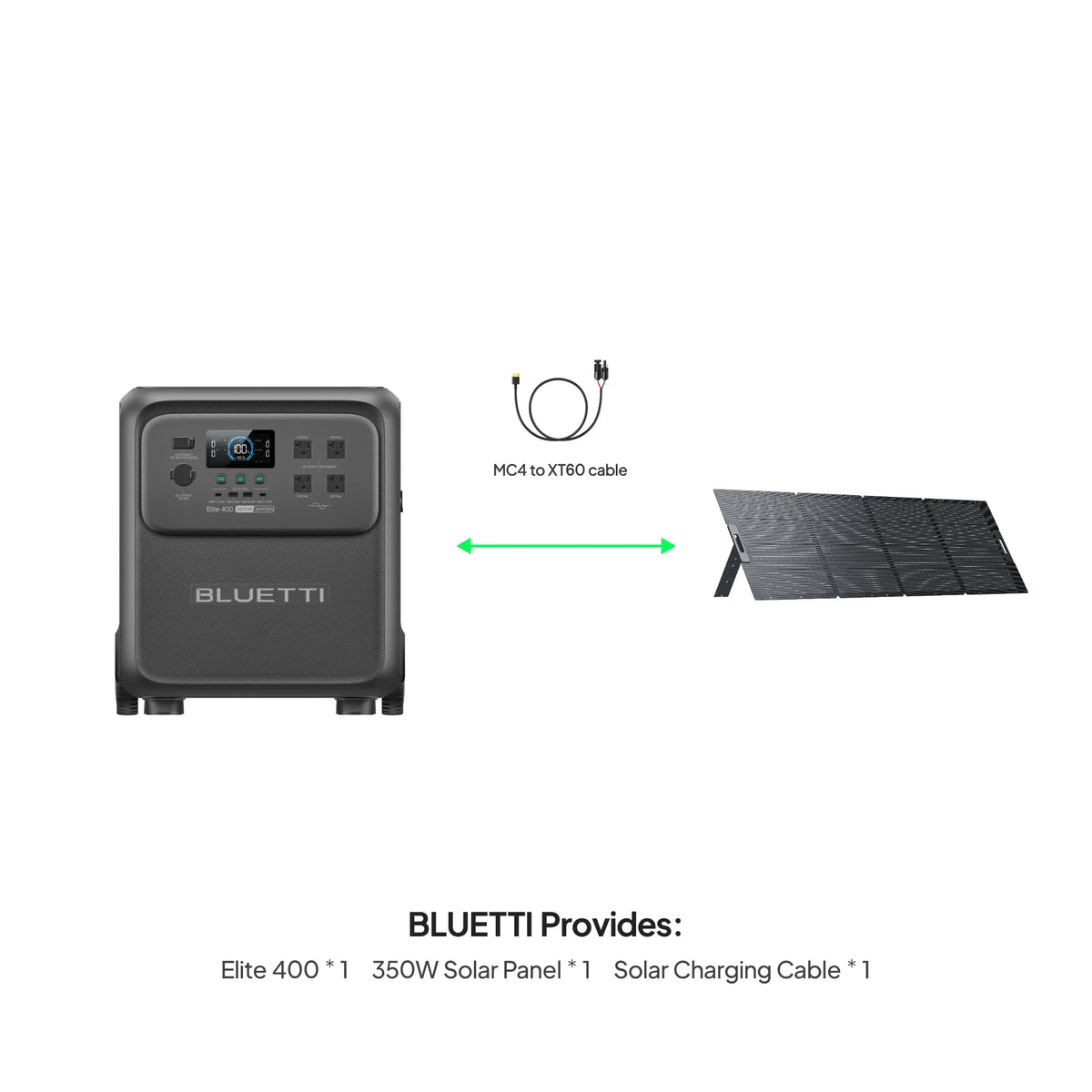 BLUETTI Elite 400 + 350W Solar Generator