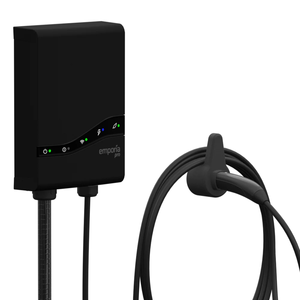 Emporia Pro Level 2 EV Charger - Black / CCS / J1772 / Hardwire